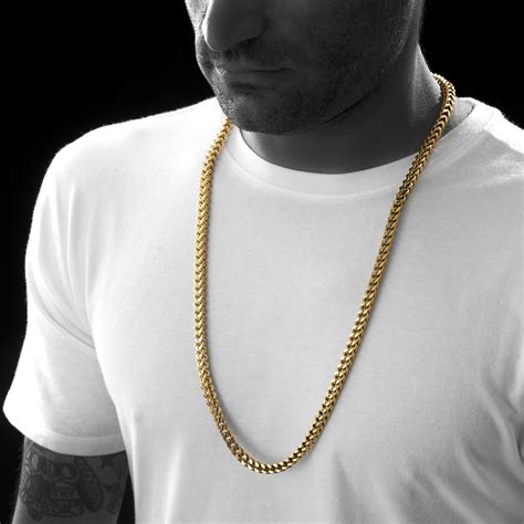 stainless steel box chain necklace men|solid 14k gold box chain.